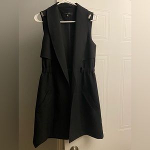 Long black vest
